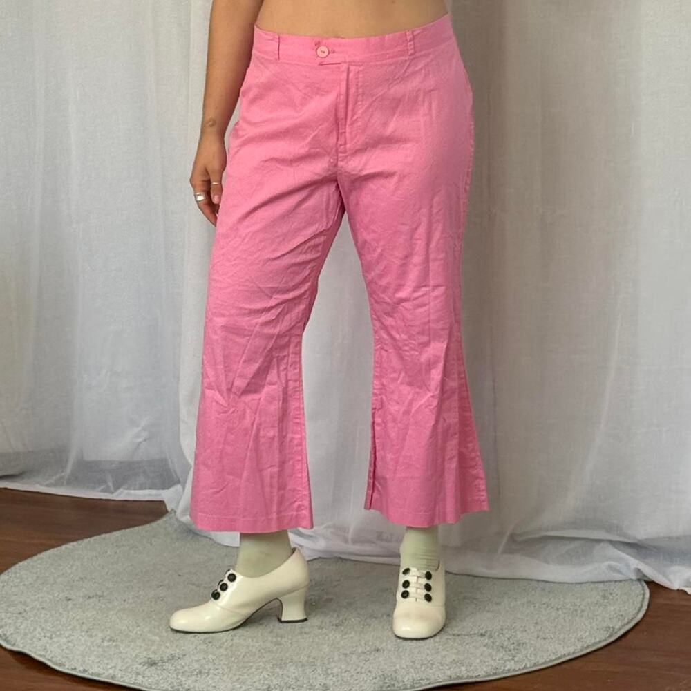 ✿ vintage bubblegum pink cropped flare pants ✿ - Picture 2 of 6